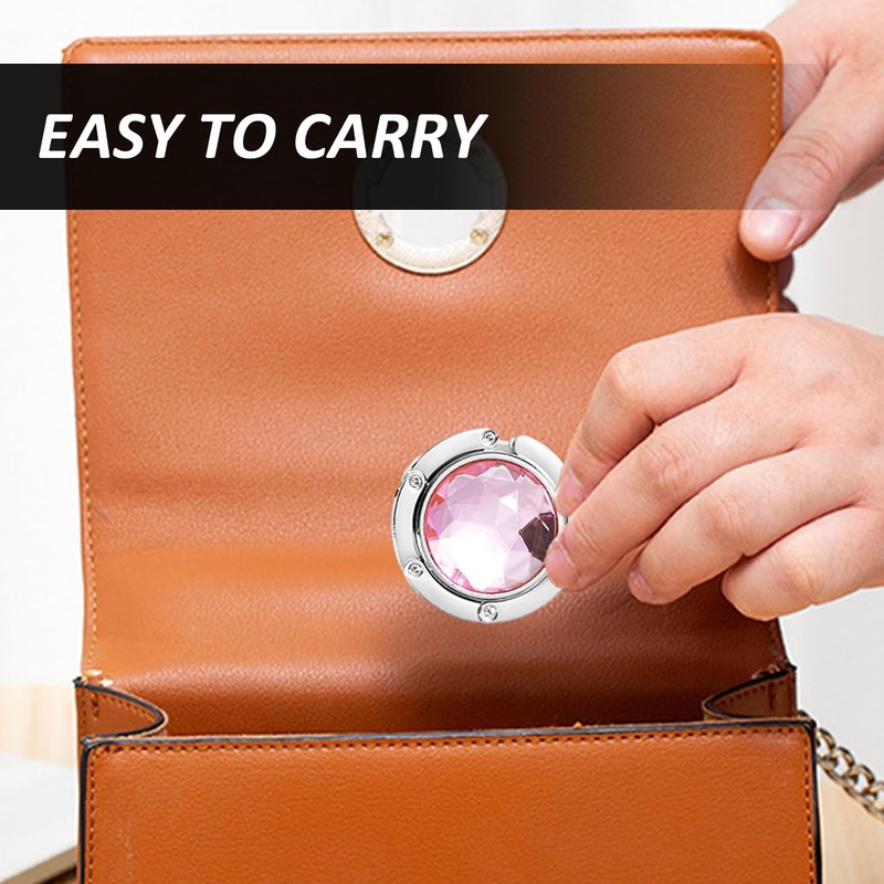 OAAO 3 Pcs Table Handbag Holder, Metal Bag Hook, Anti-Strangle