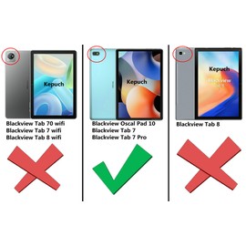 Kepuch Custer Case for Blackview Oscal Pad 10, Tab 7, Tab 7 Pro, Smart PU Leather Protective Case Cover - Red