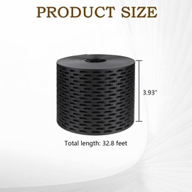 VKQ 3.93" x32.8FT Soffit Vent Strip for Eaves Ventilation Weather-Resistant Composite Material | Bird & Pest-Proof Design | Under-Eave Exterior Ventilation Solution
