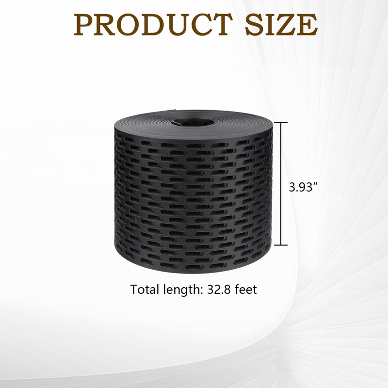 3.93" x32.8FT Soffit Vent Strip for Eaves Ventilation Weather-Resistant Composite