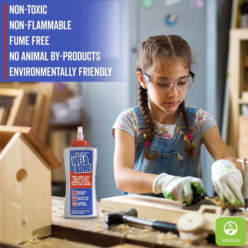 Weldbond Multi-Surface Non-Toxic Adhesive Glue, Bonds Most Anything! Wood Glue