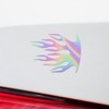 Decal Stickers of Curved Helmet Flame Graphic (Hologram) (Set of