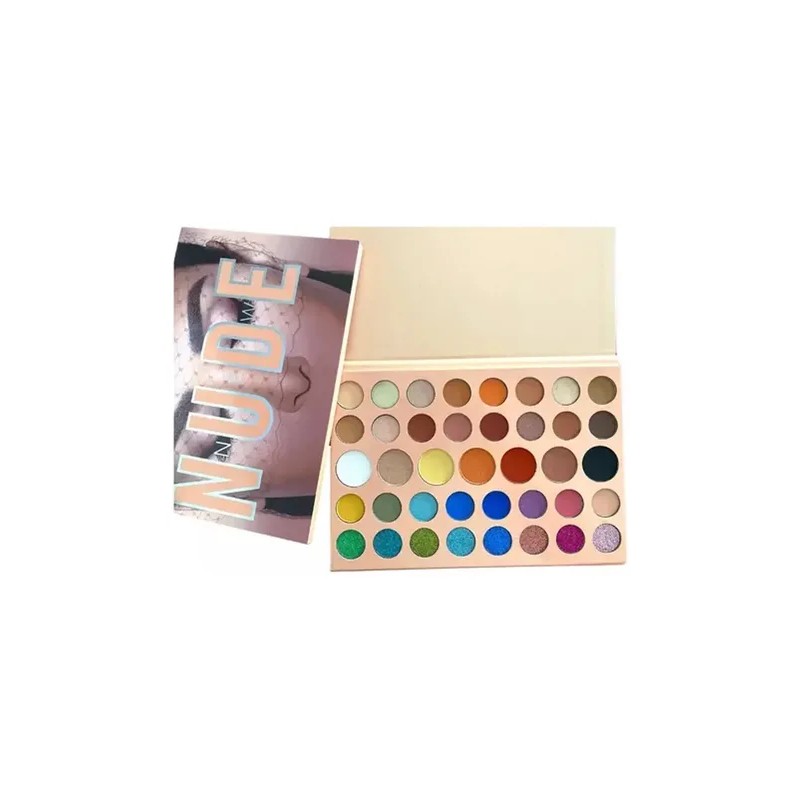 Paleta Sombras Nude 39 Grande Tonos Maquillaje Glitter Mate