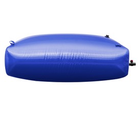 Happybuy 1000L/264 Gallon Water Storage Bladder, RV Water Tank, 1000D Blue PVC Collapsible Water Storage Containers, Large Capacity Soft Water Bag, Portable Water Bladder, Fire Prevention, Camping