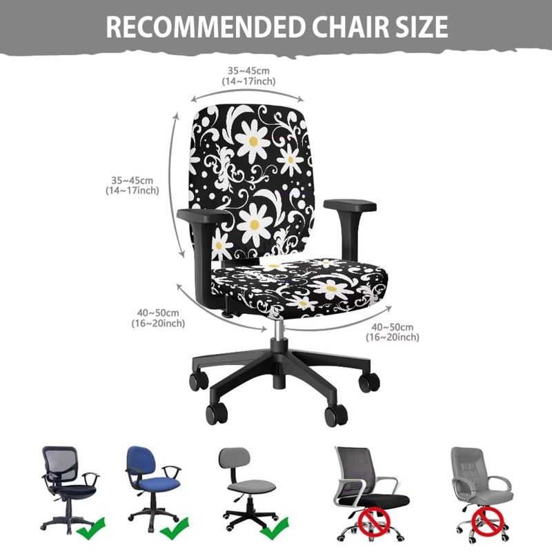 Hwiplsvny - Funda para silla de oficina con estampado de