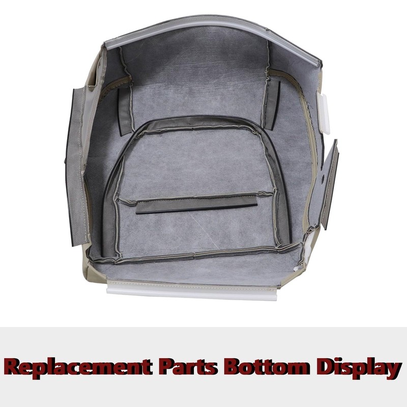 SecosAutoparts Ivory Tan Front Driver Side Bottom Microfiber Leather Seat