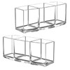 Makeup Brush Holder Organizer 3 Compartments Acrylic Makeup Brush Organizer