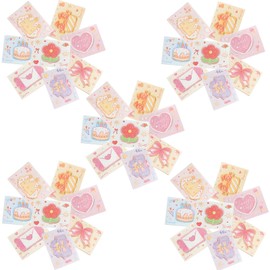 Dexprosy 40 Pack 3D Tri-Fold Greeting Cards - Creative Cartoon Ornaments for Valentine's Day, Christmas, Mother's Day, and More