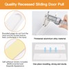 MOROBOR 18CM Self-Stick Rectangual Sliding Door Pulls, 2pcs Warm White