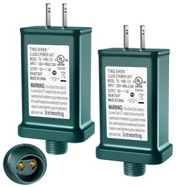 2Pcs Replacement Yard Inflatable Adapter, 12V Class 2 Power Supply, Inflatable Plug Replacement, Ip44 Inflatable Power Adapter Plug for Christmas Inflatable Decoration LED Light (TS-18W12V)