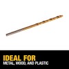 DEWALT DW1306 3/32-Inch Titanium Nitride Split Point Twist Drill Bit