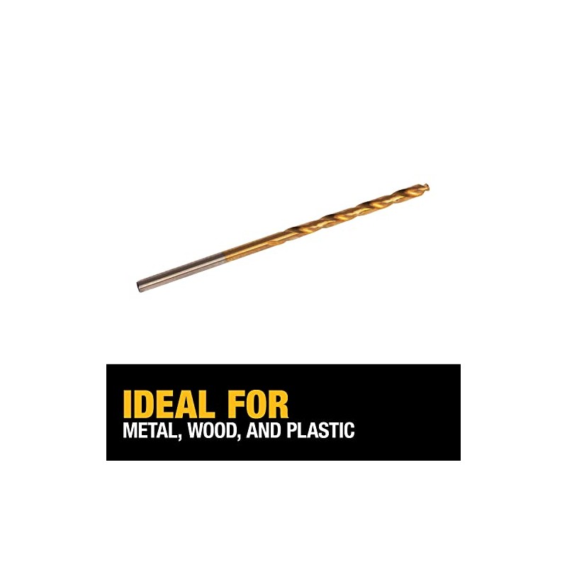 DEWALT DW1306 3/32-Inch Titanium Nitride Split Point Twist Drill Bit