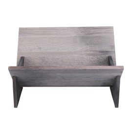 MyGift Rustic Barnwood Gray Tilted Desktop Decorative Storage Organizer Display Bookshelf