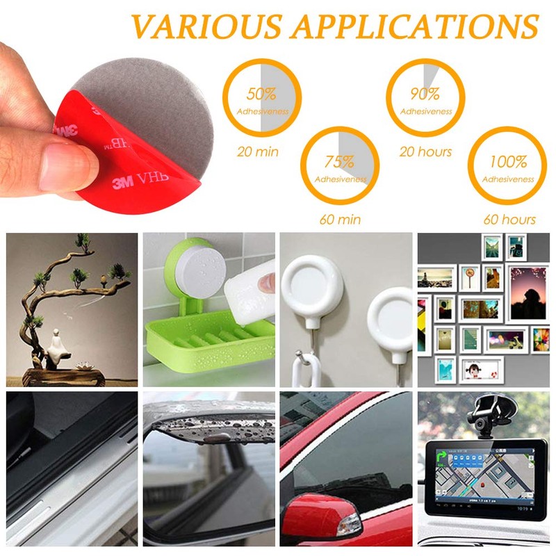 Sonku 12Pcs Heavy Duty Double Sided Mounting Tape Foam Tapes