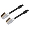 Scan Part Profi Q Scart Connection Cable 24 Carat Gold-Plated