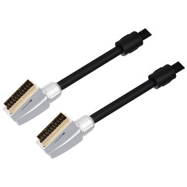 Scan Part Profi Q Scart Connection Cable 24 Carat Gold-Plated Dual Shielded 1.5 m