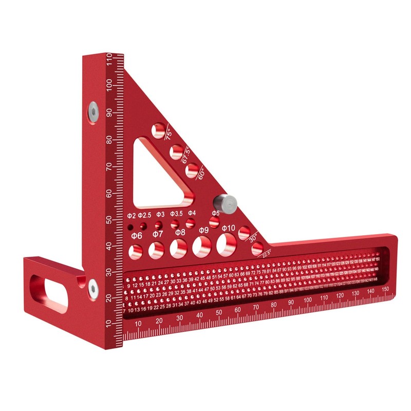 Metric 3D Multi Angle Measuring Ruler Woodworking Square Carpenter Hole
