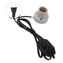 Reptile Ceramic Heat Lamp Holder, E27 Socket for Lizard Tortoise, Heat Light Switch, Universal Use (US Plug 120V)