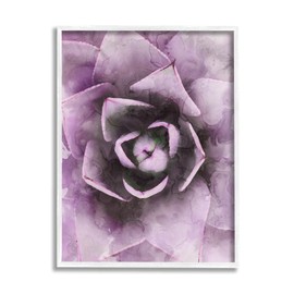 Stupell Industries Modern Purple Succulent Leaves Giclee Framed Wall Art, Design by Daphne Polselli