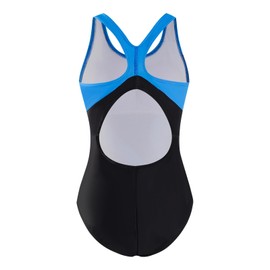 OXUBOAO Girls Swimming Costume Kids One Piece Swimsuits Race Back Rash Guard Swim Training Bathing Suit (Blue,12-13T)