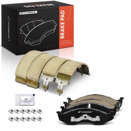 A-Premium Front and Rear Ceramic Disc Brake Pads Set Compatible with Select Jeep Models - Wrangler 2001-2006, Cherokee 2000-2001, TJ 1997-2006, 8 Pcs