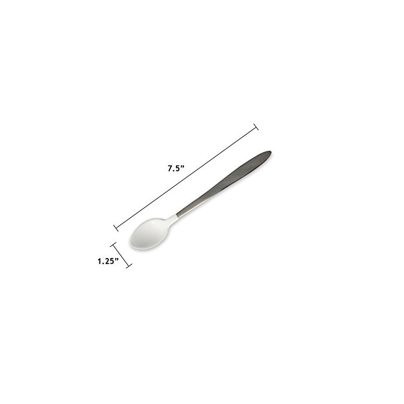 Rehabilitation Advantage Long Teaspoon with Plastisol Coating, White
