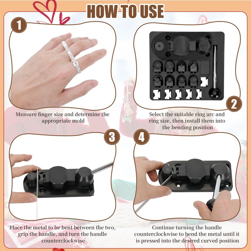 NURATIT Ring Bender Kit for Spoons, Ring Bender Tool, Spoon