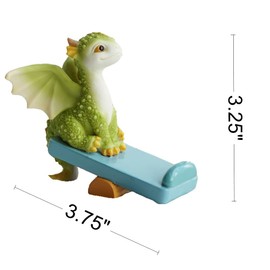 Gemmia Miniature Fairy Garden Dragon Cell Phone Stand Phone Holder- Seesaw Dragon