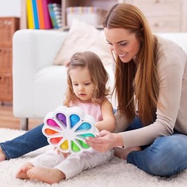 Juguetes Sensoriales Pop Fidget para Niños Pequeños de 1-3, Juguetes Montessori para 1 2 3 Años de Edad, Niños Pequeños Empujan y Revientan Burbujas Dígitos Números Aprendizaje Sensorial Juguete