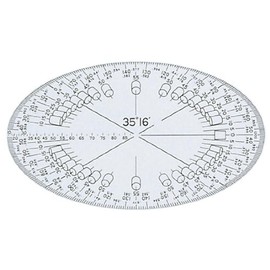 DRAPAS 16523 35 Degree Protractor, Single Item, Long Shaft Diameter 4.7 inches (120 mm)