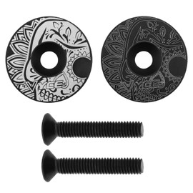 ECSiNG 2Pcs Bike Bowl Cover Mountain Bike Handlebar Cover Set Diamond Earphone Cap Compatible with 1/8"(28.6mm) Stems/Headsets Aluminum Alloy