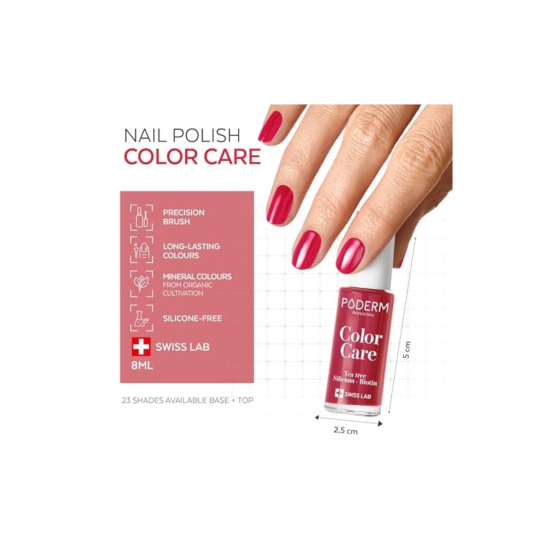 PODERM Vegan Nail Polish with Tea Tree & Biotin -