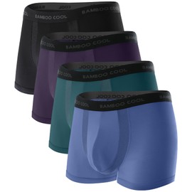 BAMBOO COOL Men's Cooling Trunks with U-Mesh Vent - Breathable Viscose, Tag-Free, Anti Ride-Up Underwear for Men