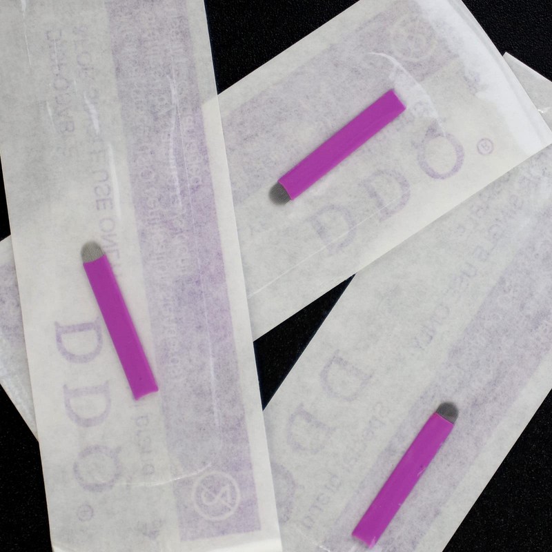 Purple Microblading Needles Nano 0.16 mm Eyebrow Stainless Steel Tattoo