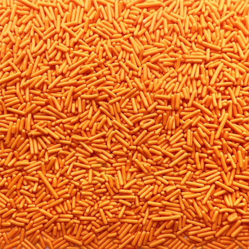 SE Si&Moos Orange Jimmies Sprinkles Edible Orange Sprinkles Soft Jimmies