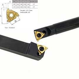Lathe Ser1010H11+SNR0010K11 - Soporte para herramientas de roscado (dorado)