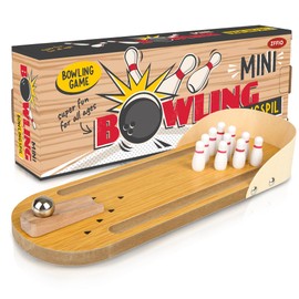 ZFFIO Mini Bowling White Elephant Gifts for Adults Useful Stocking Stuffers for Teens Adults for Men Women Who Have Everything Teens Boys Table Top Set Wooden Desktop Tiny Bowling Fun Gag
