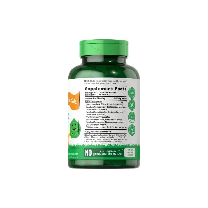 Probióticos para niños | 200 tabletas masticables