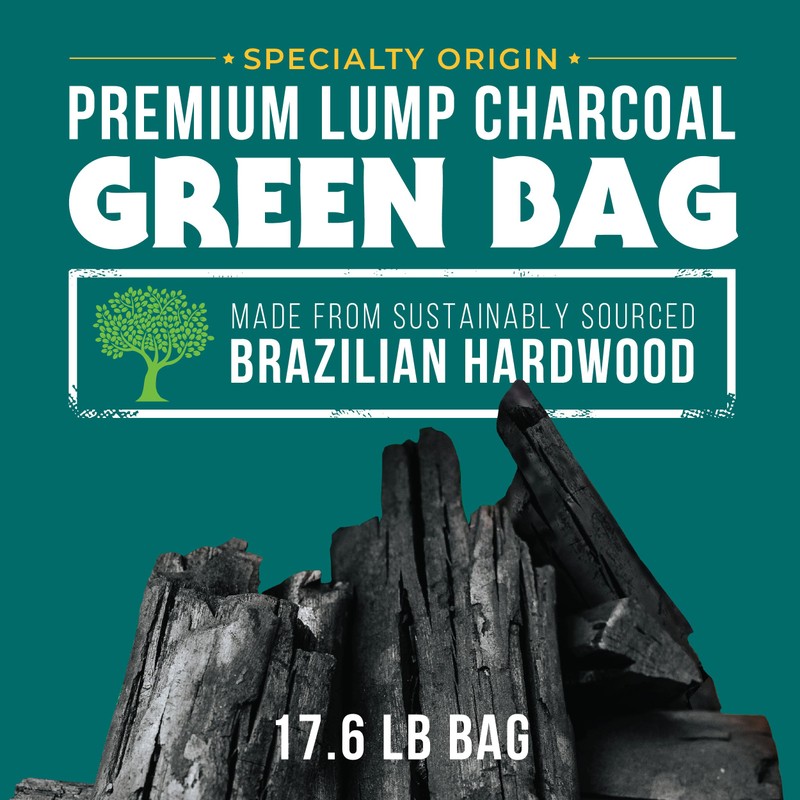 FOGO Brazilian Blend Hardwood Lump Charcoal, Natural, Large Sized Lump