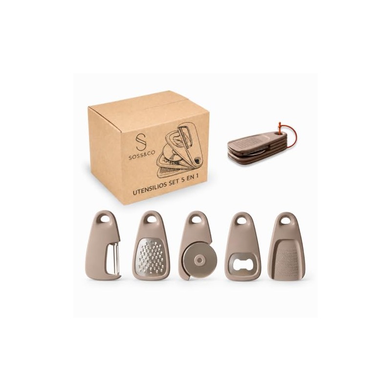 Juego de Utensilios de Cocina 5 en 1 para Casa,Camping,