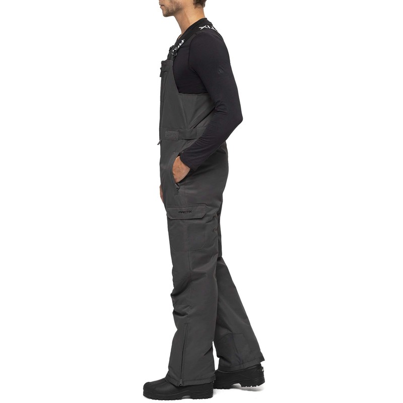 Arctix Men's Avalanche Athletic Fit Insulated Bib Overalls, Charcoal, Large/32"