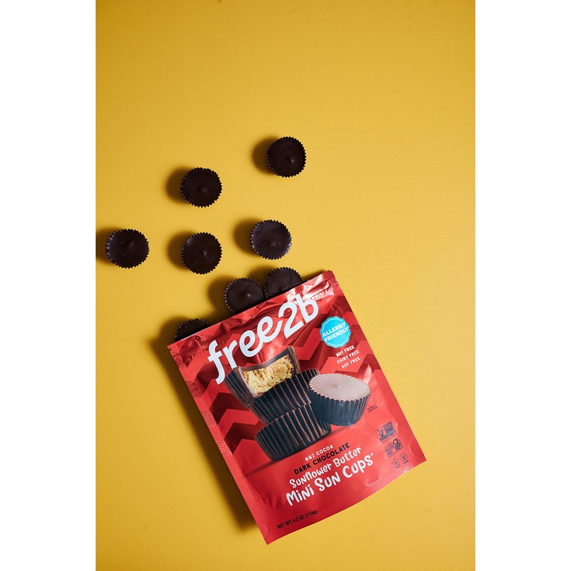 Free2b Sunflower Butter Mini Sun Cups, Safe for School and