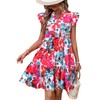 HOTOUCH Womens Cute Summer Dress Short Cap Sleeve Ruffle Dress
