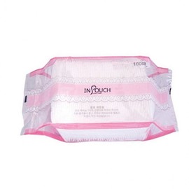 In-Pouch Embossed Cotton Pads 100 Sheets 4ea