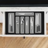 YOLCAR 5-Compartment Silverware Organizer and Pull-Out Flatware Divider Set -