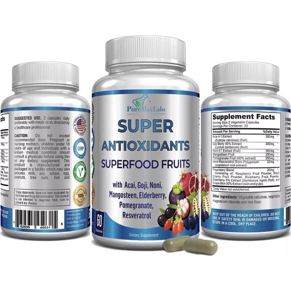 YUMMYVITE Super Antioxidante De Frutas Superfood Complejo 60 Cápsulas