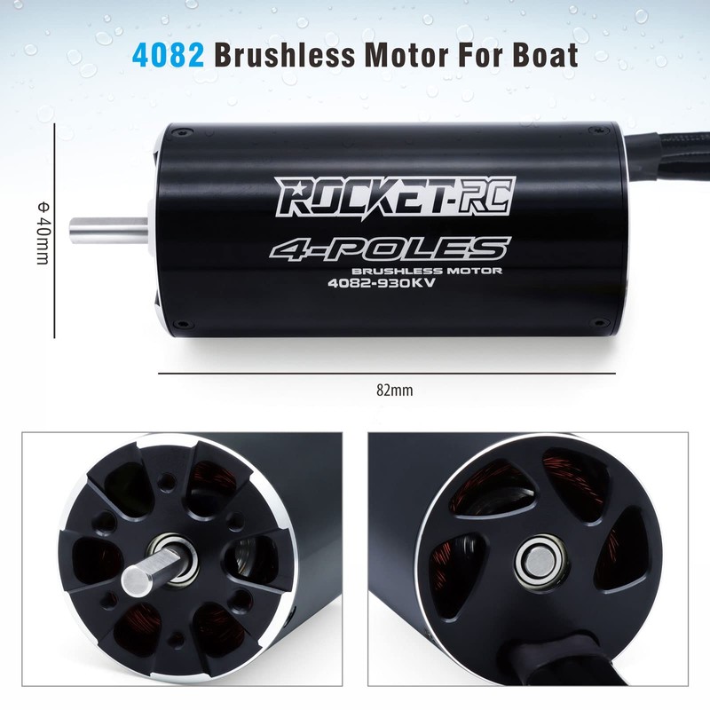 Rocket 4082 930KV Brushless RC Boat Motor Waterproof Brushless Motor