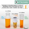 Pillzar Portable Pill Organizer Dispenser with Timer Cap for Medication,