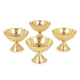 Zap impex Traditionelle Messing Öllampe Messing Deep Diya Indische Öllampe Diwali Puja Lampe Akhand Diya (4)