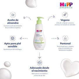 HiPP Crema Hidratante para Piel Sensible de Bebé 300ml con Aceite de Almendra Orgánico
